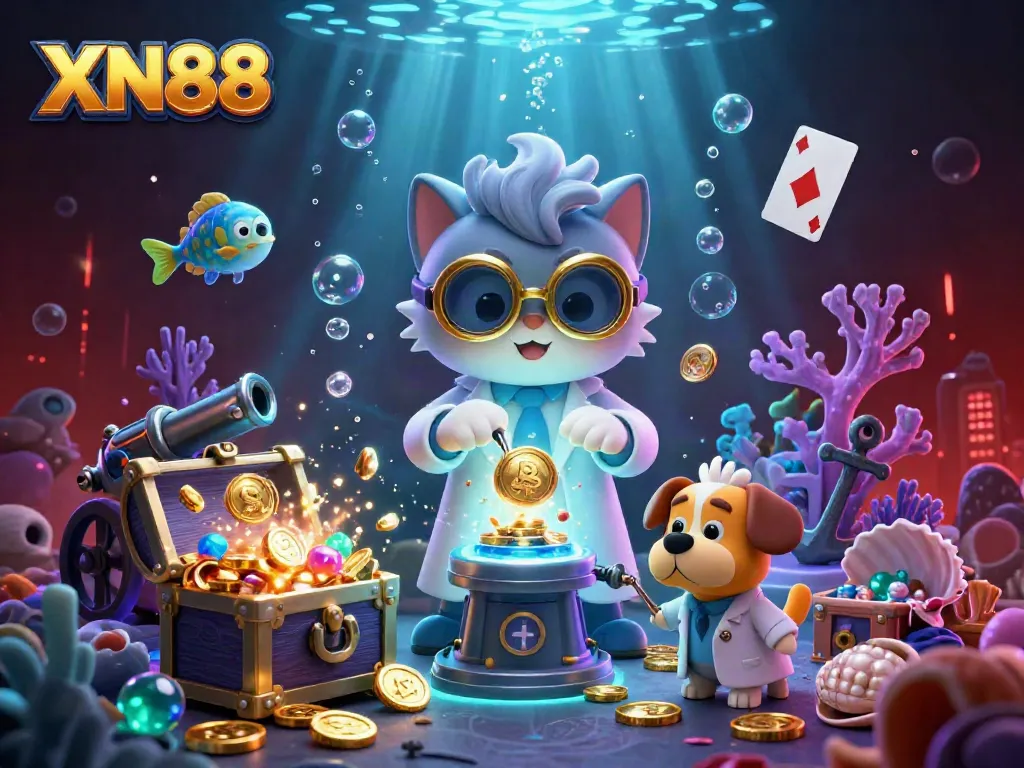 Experience the thrill of winning at XN88 with a vibrant 3D casino scene full of gold and excitement.