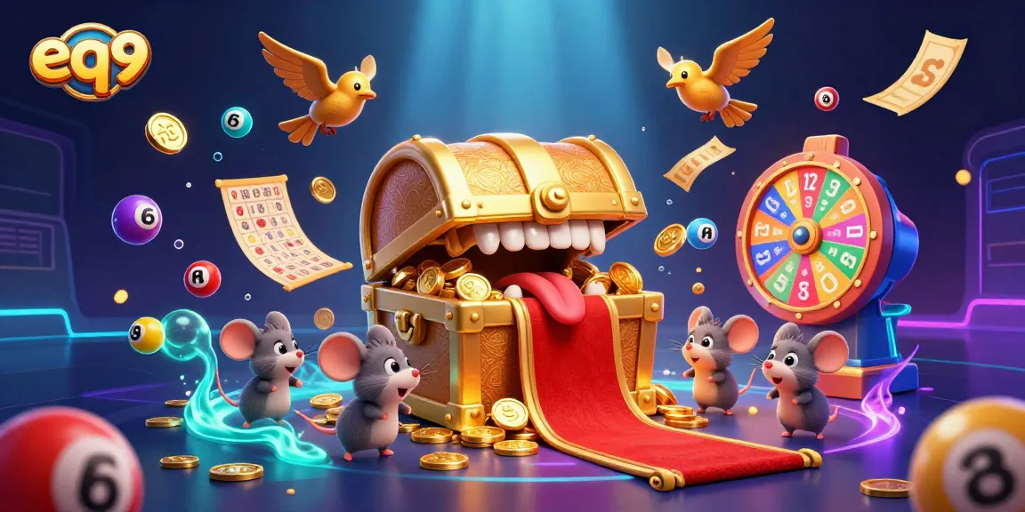 Play thrilling games at eq9, where colorful lottery balls and vibrant prizes create excitement.