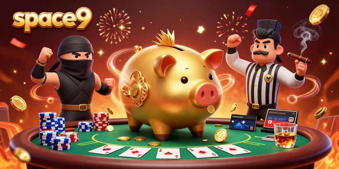 Engage in thrilling gameplay at space9 with poker table action and fun character dynamic.