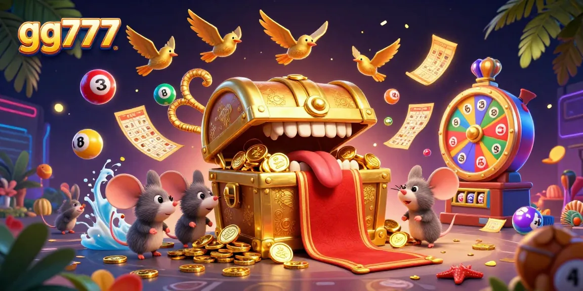 Engage in thrilling adventures at gg777 with the vibrant colors of lottery balls, dynamic prize wheels, and golden treasures.