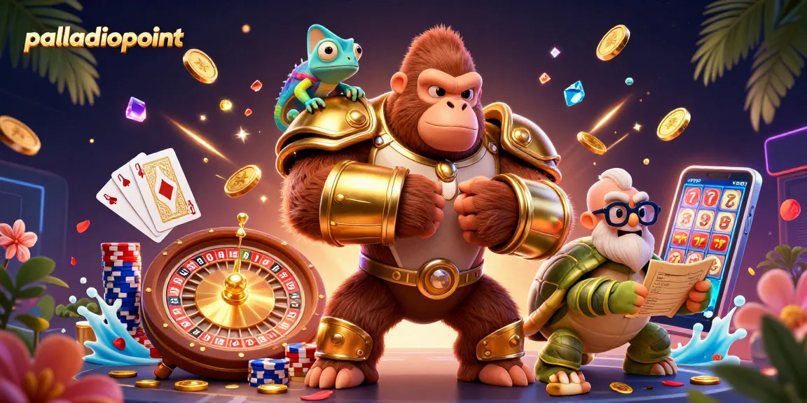 palladiopoint gamers experience thrilling moments surrounded by animated slot symbols and treasure