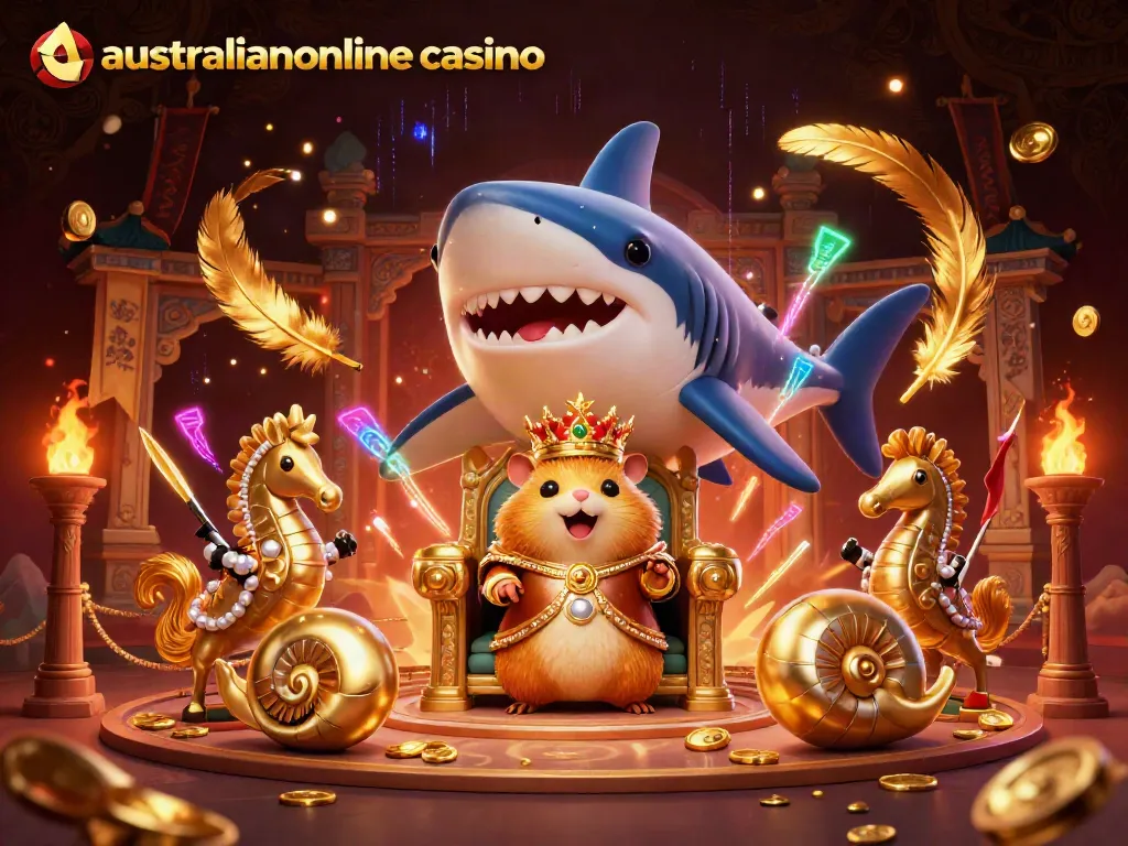 Spin winning pokies with the fierce golden hamster king in a dynamic Australianonlinecasino scene.