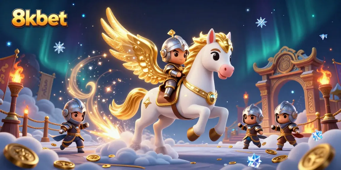 Experience thrilling gameplay at 8xbet with celestial characters in an exciting casino scene.