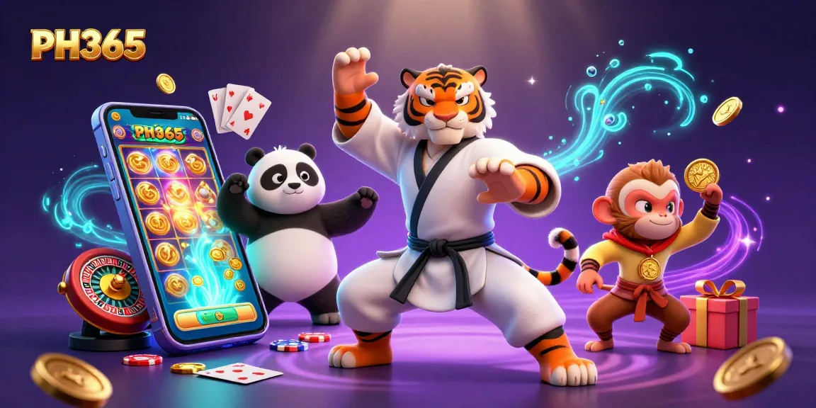 Engage in thrilling slots at PH365 with vibrant game elements and action-packed characters.