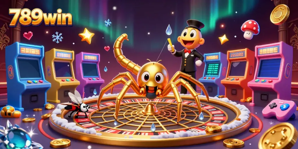 Experience thrilling casino fun with 789win featuring a colorful roulette scene with game characters.