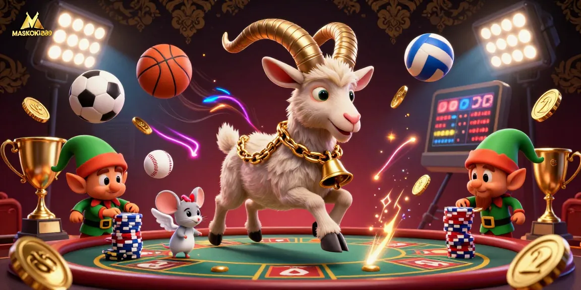 Experience the thrill of MASKOKI889 as Krampus, an angel mouse, and elf gremlins bring casino excitement to life!