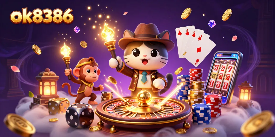 Engage in thrilling gameplay with ok8386, featuring an adventurous cat and a treasure-filled casino