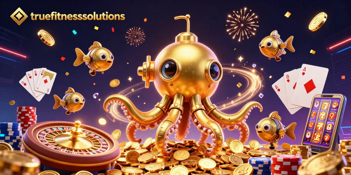 Experience the thrill of winning with truefitnesssolutions in a vibrant, action-packed casino scene.