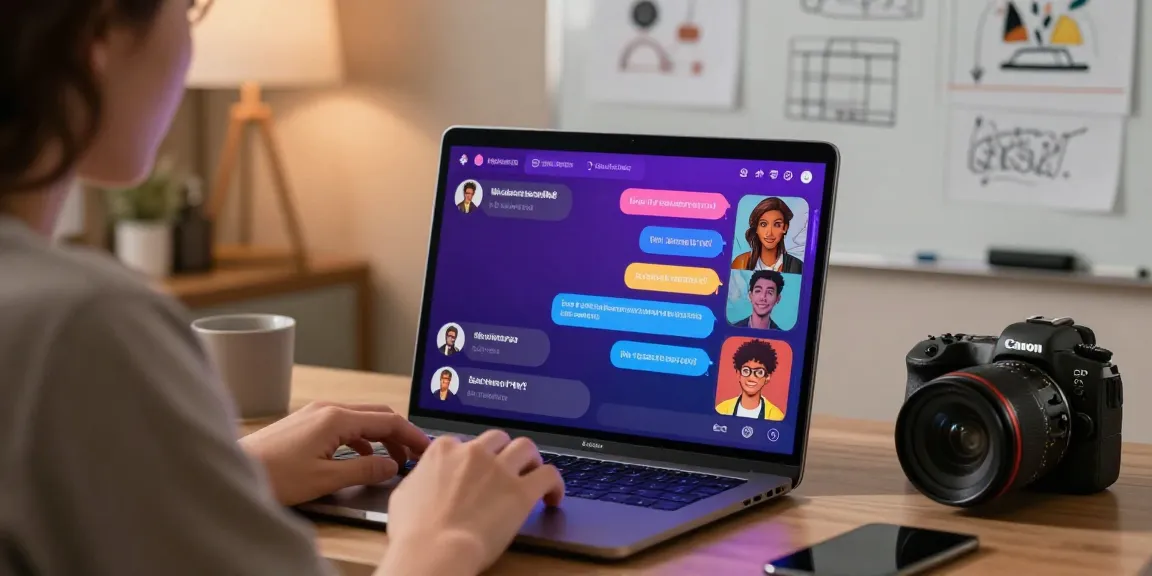 Engaging character AI NSFW chat interaction in a modern workspace with customizable AI personalities.