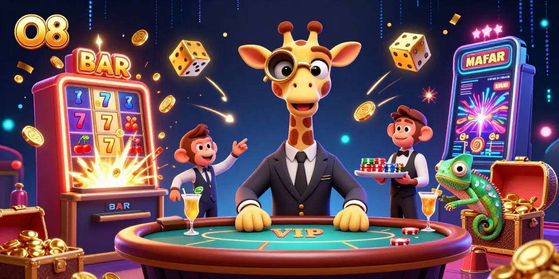 Spin the reels and enjoy thrilling gaming action at O8 casino with dazzling visuals and exciting characters.