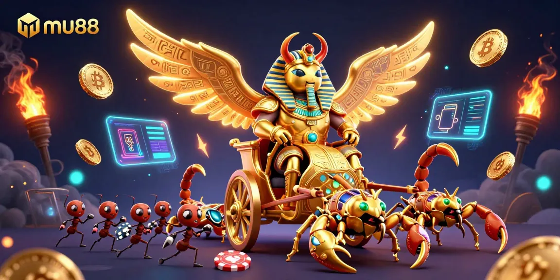 Experience mu88's thrilling gaming with 3D cartoon characters and dynamic crypto elements.