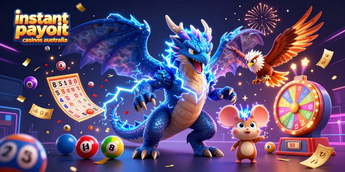 Experience fast payouts at instant payout casinos Australia with vibrant 3D characters and elements.