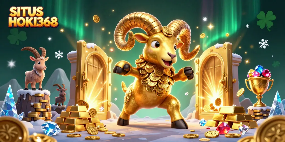 Roll the dice at SITUS HOKI368 and witness a vibrant 3D scene full of golden treasures and casino excitement
