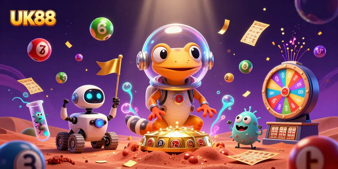 Experience gameplay excitement with UK88's vibrant illustrations of casino adventures.