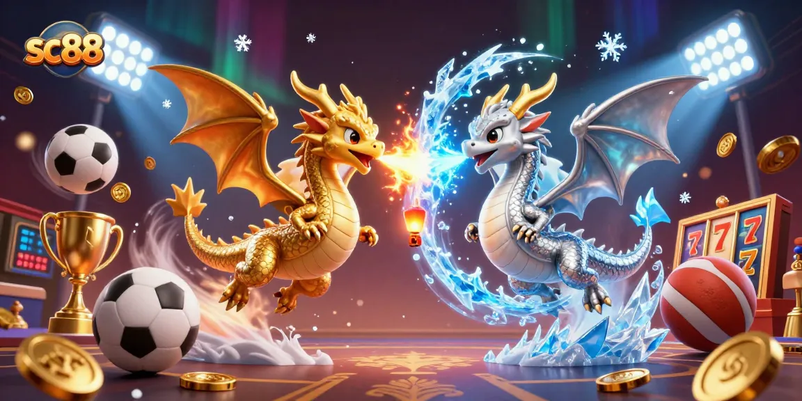 Feel the excitement of sc88 with dragons, slot reels, and dynamic sports elements.