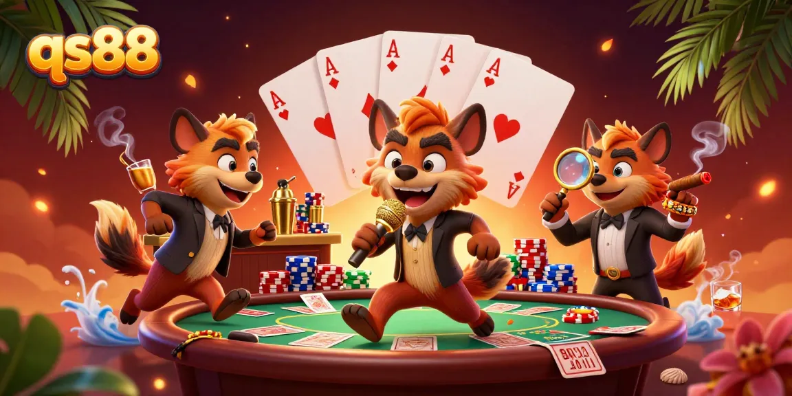 Experience fun and excitement at qs88 with cartoon hyenas running a comedy casino club.
