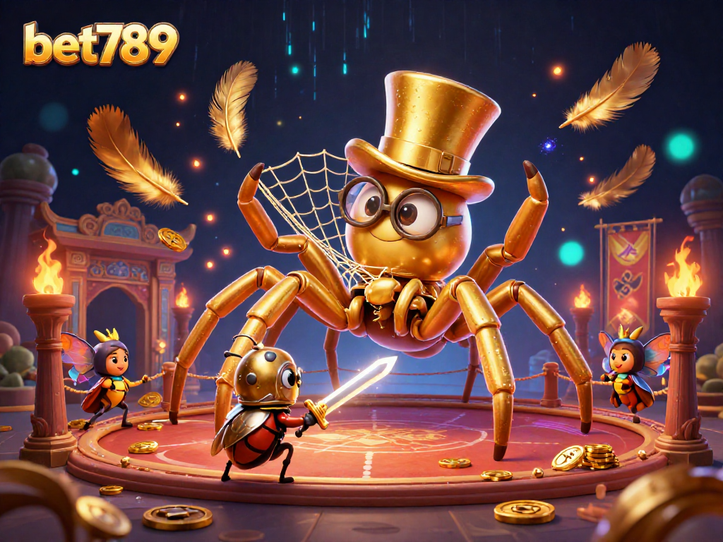Engage in thrilling gaming at bet789 with cartoon characters and vibrant casino elements.