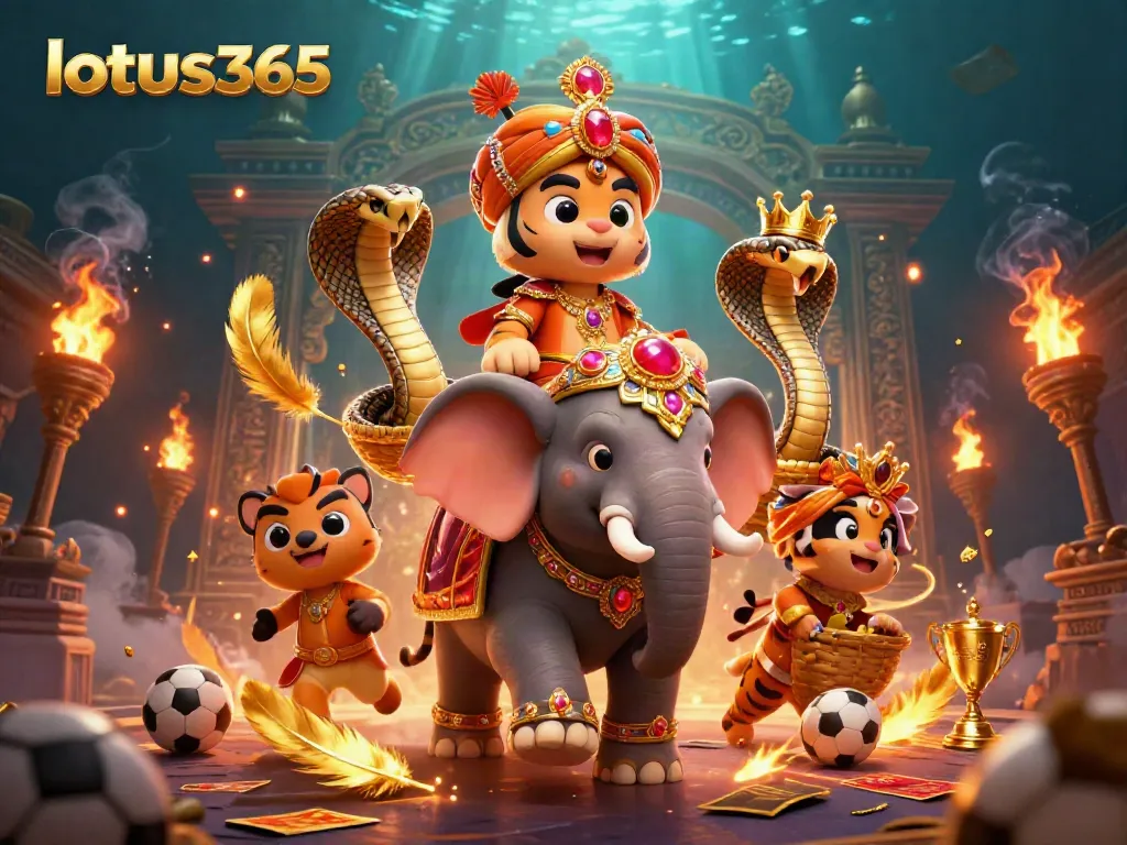 Experience thrilling sports betting action with lotus365, featuring dynamic characters and vibrant casino elements.