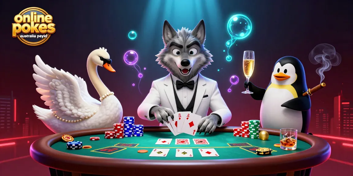 Play online pokies in Australia using PayID with a vibrant 3D casino illustration.